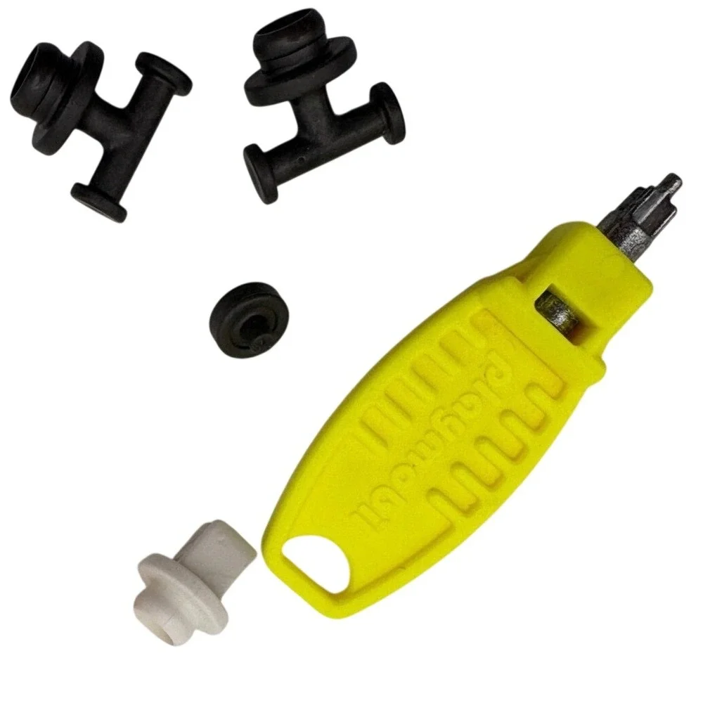 Playmobil System X Assembly Tool Yellow Wrenchx2 and Connector Parts Lot 6 pc